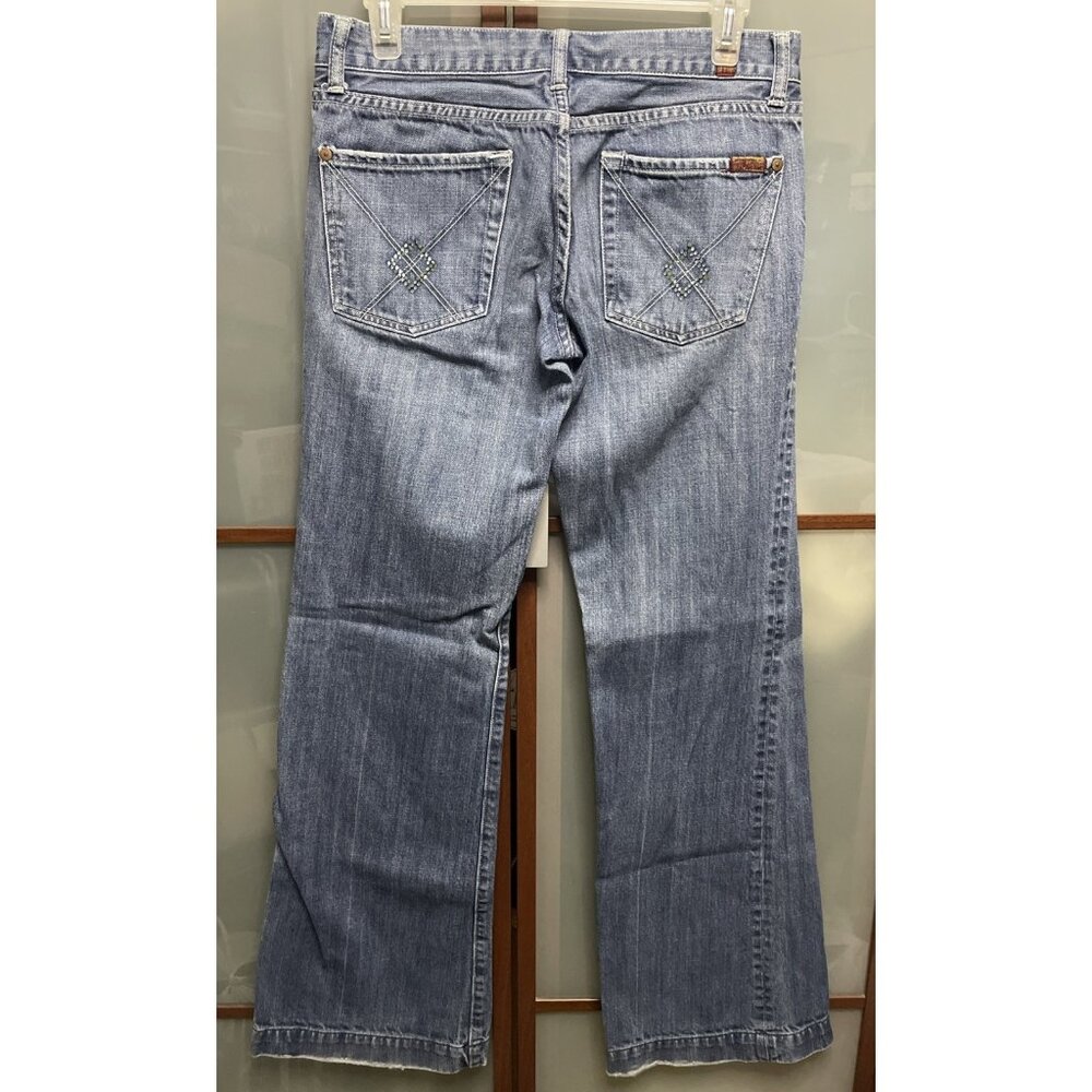 7 For All Mankind Dojo Vintage Y2K 90s Rhinestone Diamond Pocket Jeans Size 29